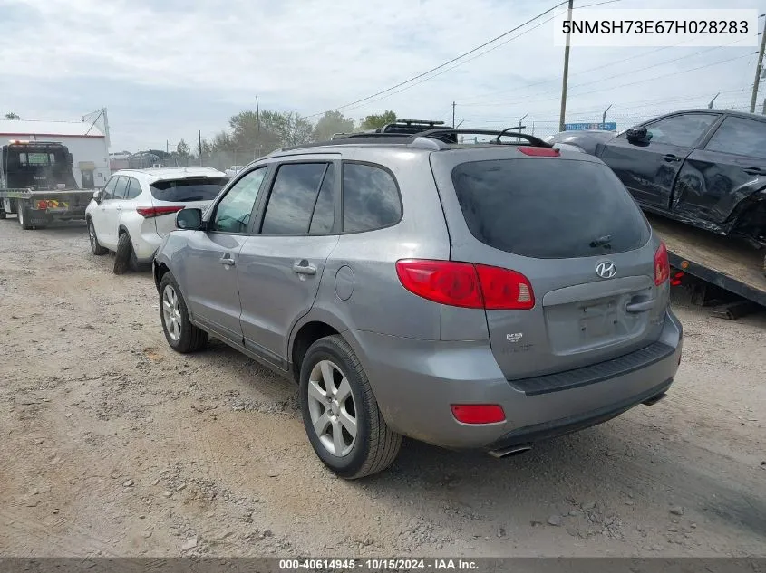 2007 Hyundai Santa Fe Limited/Se VIN: 5NMSH73E67H028283 Lot: 40614945