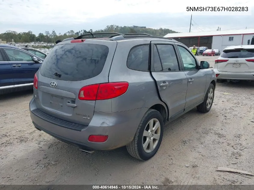 5NMSH73E67H028283 2007 Hyundai Santa Fe Limited/Se