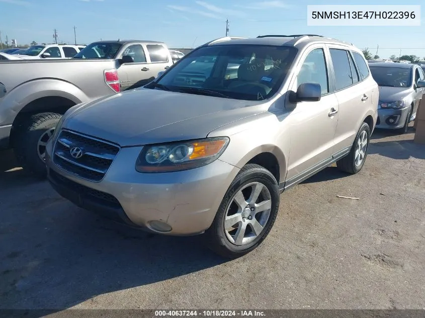 2007 Hyundai Santa Fe Limited/Se VIN: 5NMSH13E47H022396 Lot: 40637244