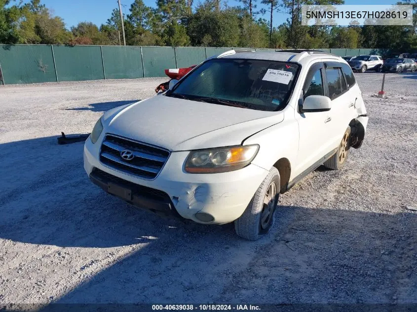 5NMSH13E67H028619 2007 Hyundai Santa Fe Limited/Se