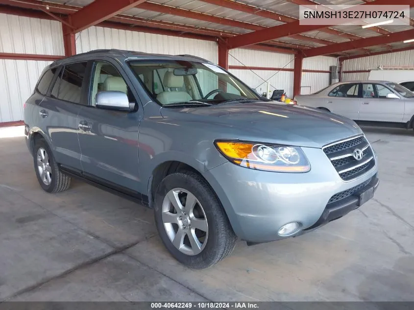 2007 Hyundai Santa Fe Limited/Se VIN: 5NMSH13E27H074724 Lot: 40642249