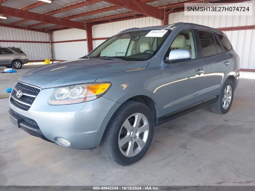 2007 Hyundai Santa Fe Limited/Se VIN: 5NMSH13E27H074724 Lot: 40642249