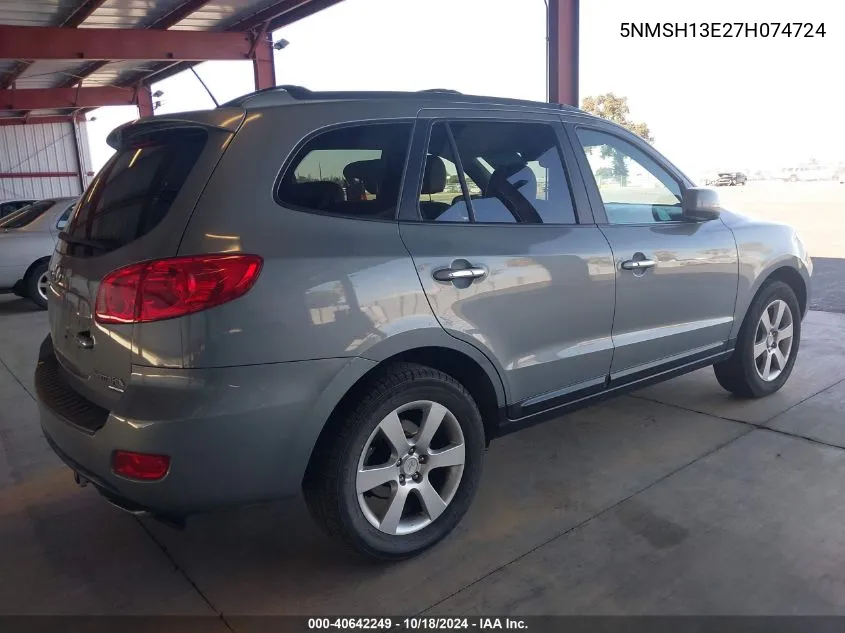 2007 Hyundai Santa Fe Limited/Se VIN: 5NMSH13E27H074724 Lot: 40642249