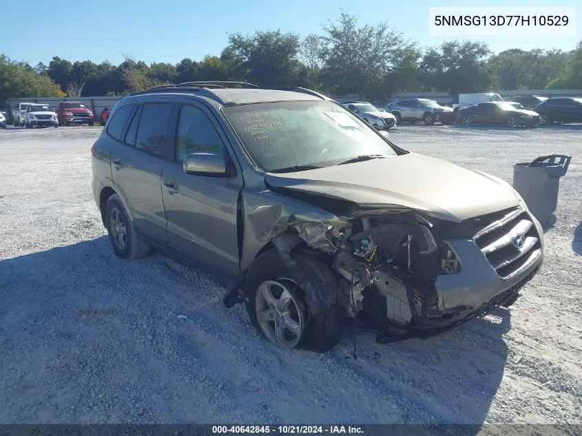 2007 Hyundai Santa Fe Gls VIN: 5NMSG13D77H10529 Lot: 40642845