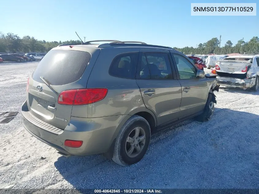 2007 Hyundai Santa Fe Gls VIN: 5NMSG13D77H10529 Lot: 40642845