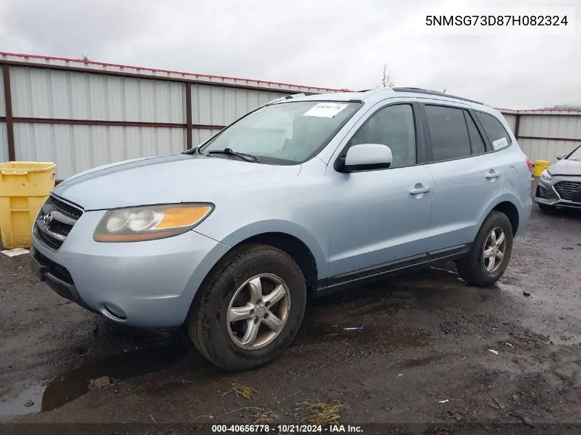 2007 Hyundai Santa Fe Gls VIN: 5NMSG73D87H082324 Lot: 40656778