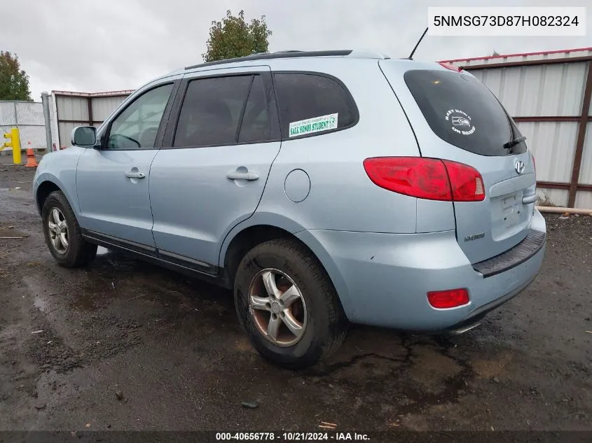 5NMSG73D87H082324 2007 Hyundai Santa Fe Gls