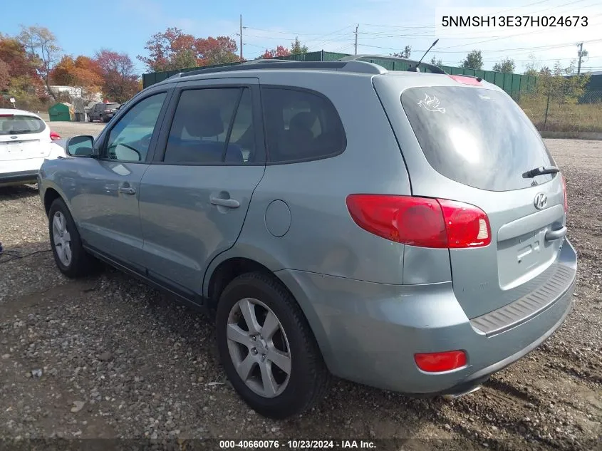 2007 Hyundai Santa Fe Limited/Se VIN: 5NMSH13E37H024673 Lot: 40660076