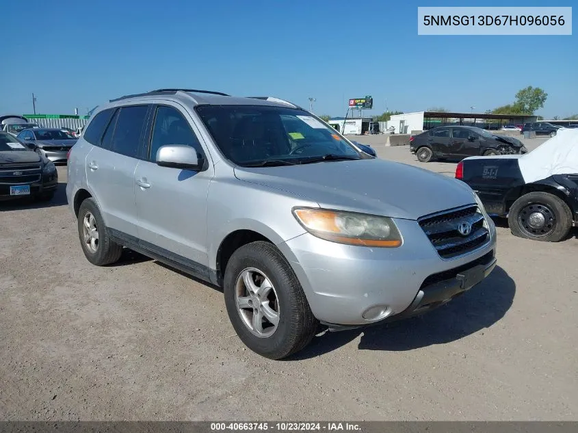 2007 Hyundai Santa Fe Gls VIN: 5NMSG13D67H096056 Lot: 40663745