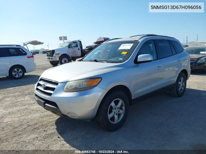 2007 Hyundai Santa Fe Gls VIN: 5NMSG13D67H096056 Lot: 40663745