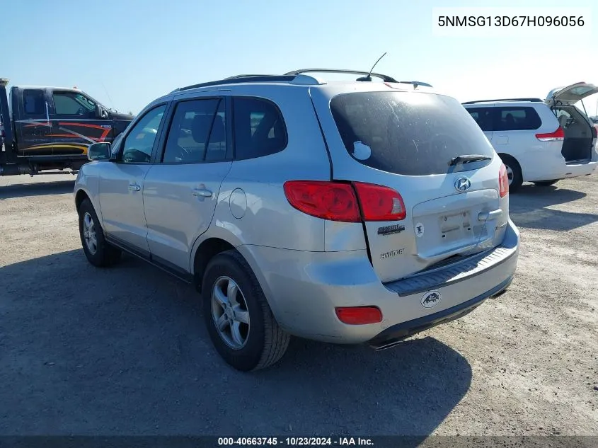 2007 Hyundai Santa Fe Gls VIN: 5NMSG13D67H096056 Lot: 40663745