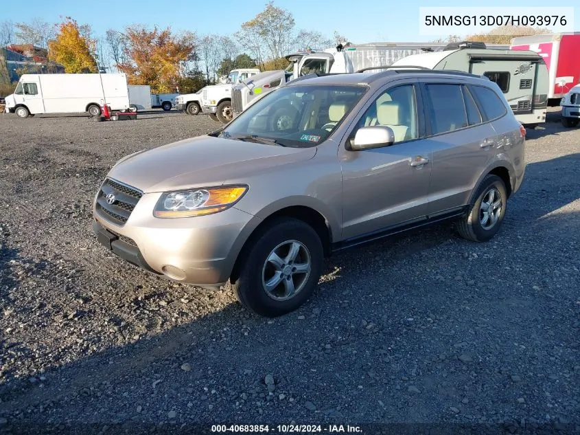 2007 Hyundai Santa Fe Gls VIN: 5NMSG13D07H093976 Lot: 40683854