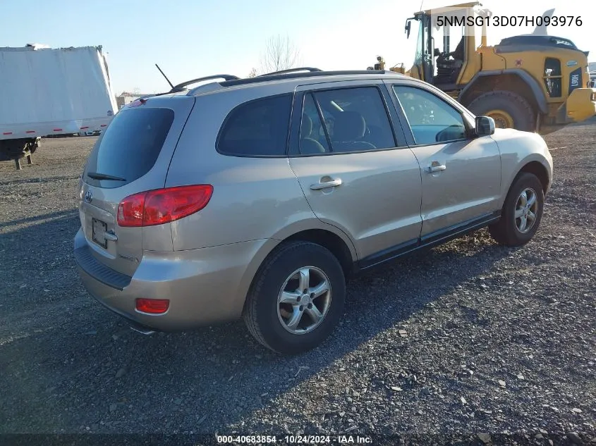 2007 Hyundai Santa Fe Gls VIN: 5NMSG13D07H093976 Lot: 40683854