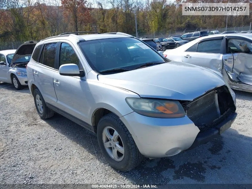 2007 Hyundai Santa Fe Gls VIN: 5NMSG73D97H014257 Lot: 40694825