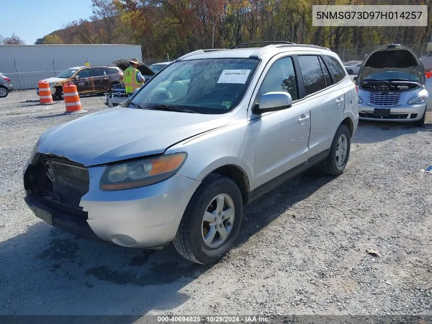 2007 Hyundai Santa Fe Gls VIN: 5NMSG73D97H014257 Lot: 40694825