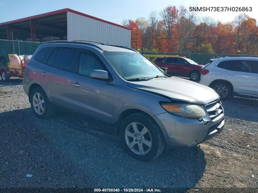 2007 Hyundai Santa Fe Limited/Se VIN: 5NMSH73E37H026863 Lot: 40700340