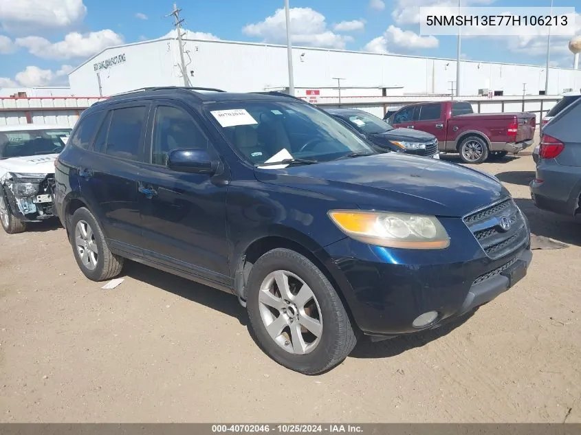 2007 Hyundai Santa Fe Limited/Se VIN: 5NMSH13E77H106213 Lot: 40702046