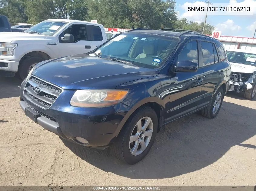 2007 Hyundai Santa Fe Limited/Se VIN: 5NMSH13E77H106213 Lot: 40702046