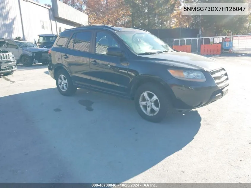 2007 Hyundai Santa Fe Gls VIN: 5NMSG73DX7H126047 Lot: 40708840