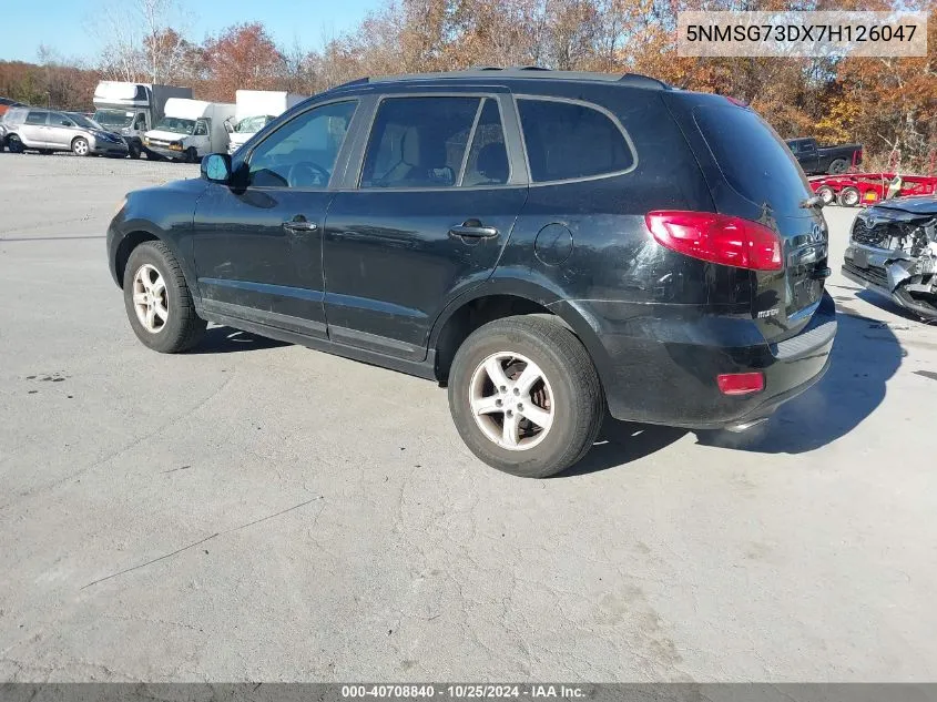 2007 Hyundai Santa Fe Gls VIN: 5NMSG73DX7H126047 Lot: 40708840