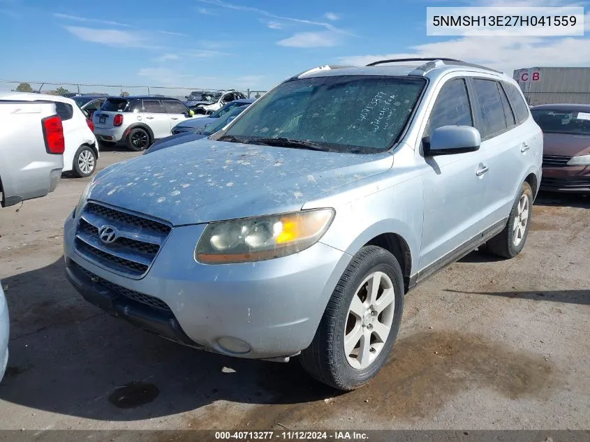 2007 Hyundai Santa Fe Limited/Se VIN: 5NMSH13E27H041559 Lot: 40713277