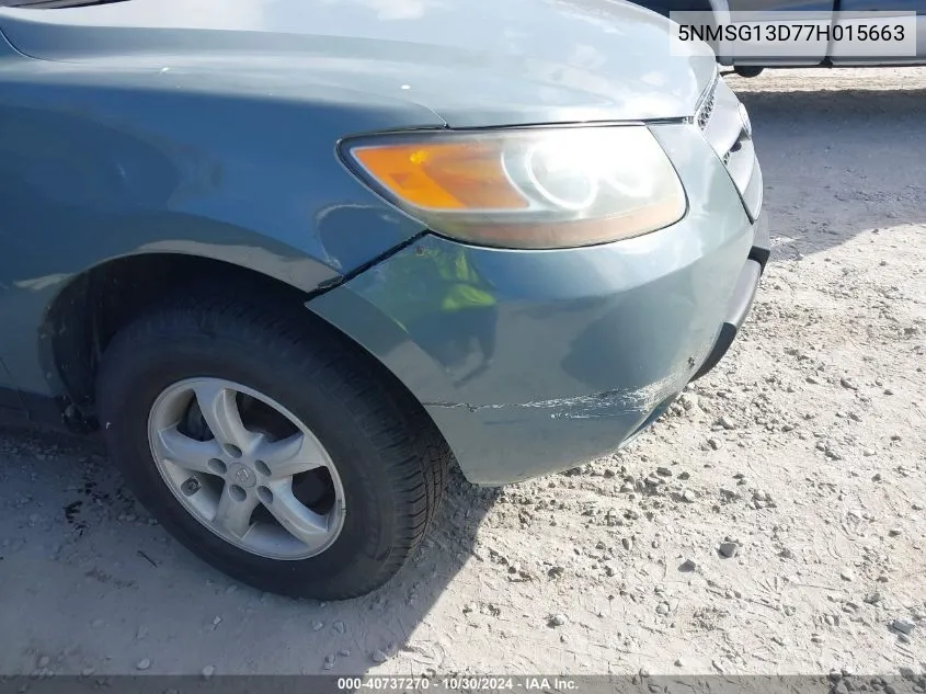 5NMSG13D77H015663 2007 Hyundai Santa Fe Gls