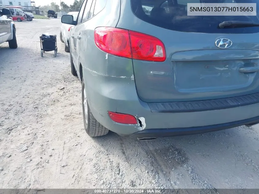 5NMSG13D77H015663 2007 Hyundai Santa Fe Gls