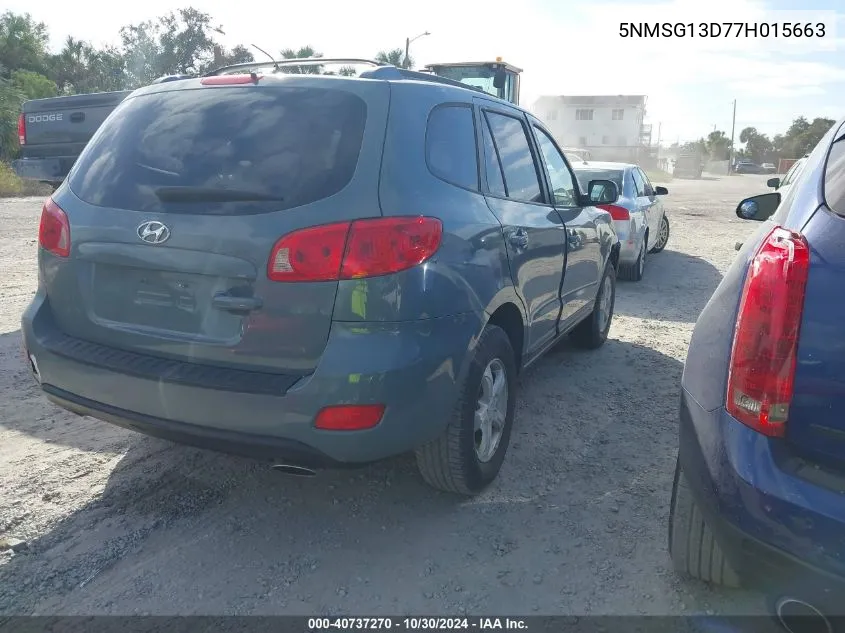 5NMSG13D77H015663 2007 Hyundai Santa Fe Gls