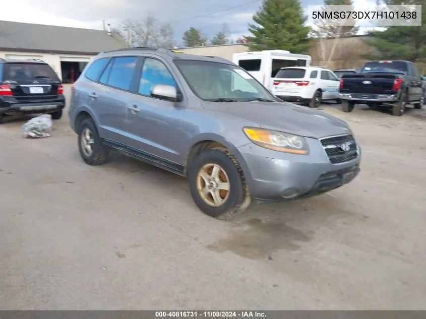 2007 Hyundai Santa Fe Gls VIN: 5NMSG73DX7H101438 Lot: 40816731