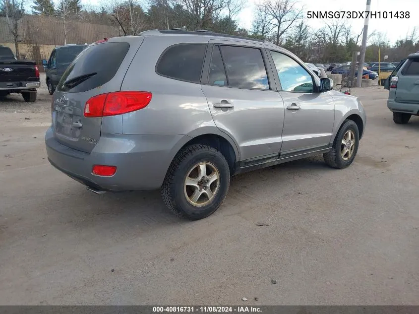 2007 Hyundai Santa Fe Gls VIN: 5NMSG73DX7H101438 Lot: 40816731