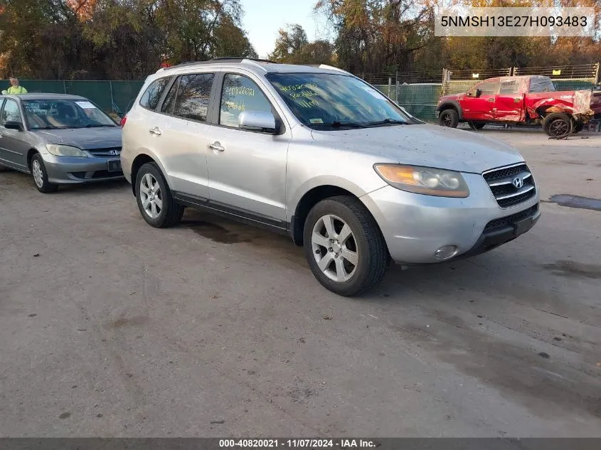 2007 Hyundai Santa Fe Limited/Se VIN: 5NMSH13E27H093483 Lot: 40820021