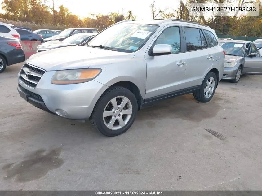 2007 Hyundai Santa Fe Limited/Se VIN: 5NMSH13E27H093483 Lot: 40820021