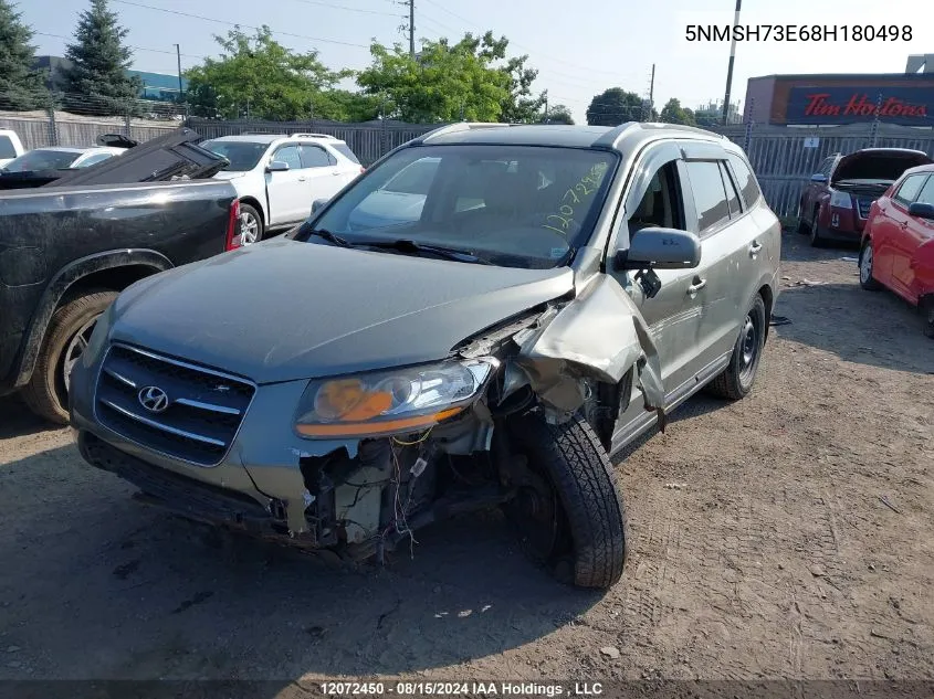 2008 Hyundai Santa Fe VIN: 5NMSH73E68H180498 Lot: 12072450