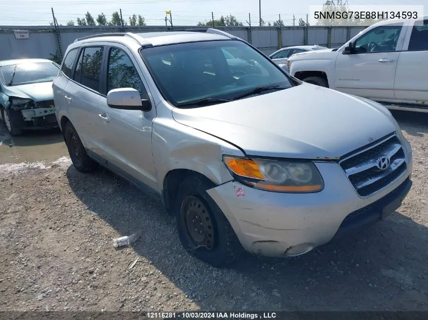 5NMSG73E88H134593 2008 Hyundai Santa Fe