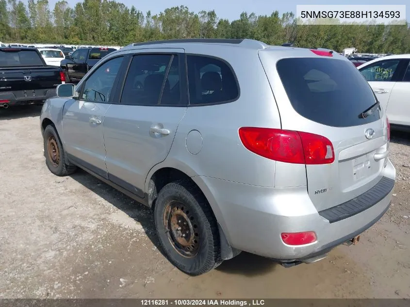 5NMSG73E88H134593 2008 Hyundai Santa Fe