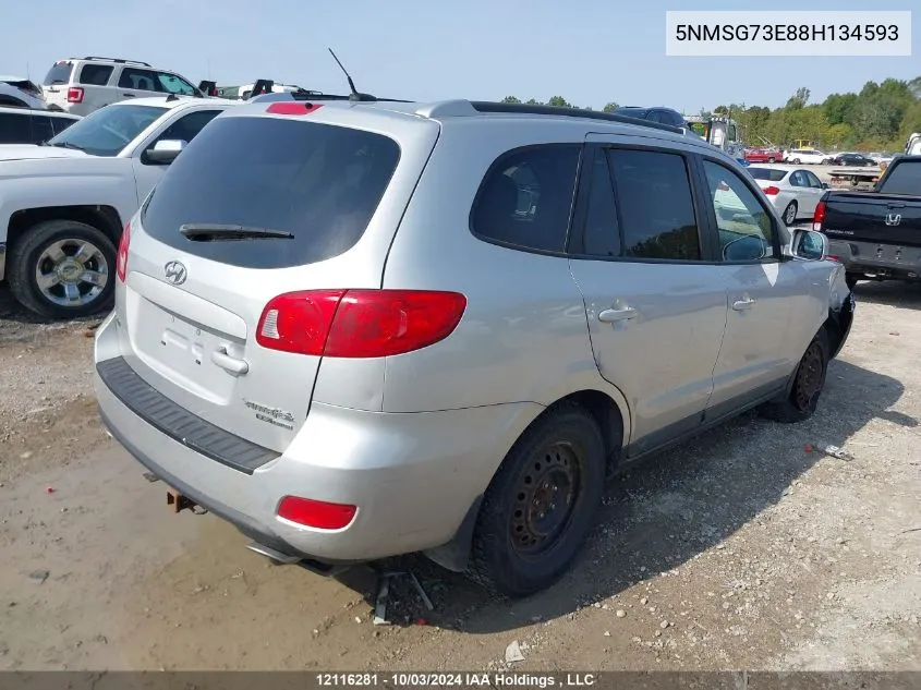 5NMSG73E88H134593 2008 Hyundai Santa Fe