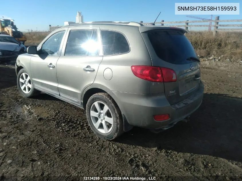 2008 Hyundai Santa Fe VIN: 5NMSH73E58H159593 Lot: 12134285