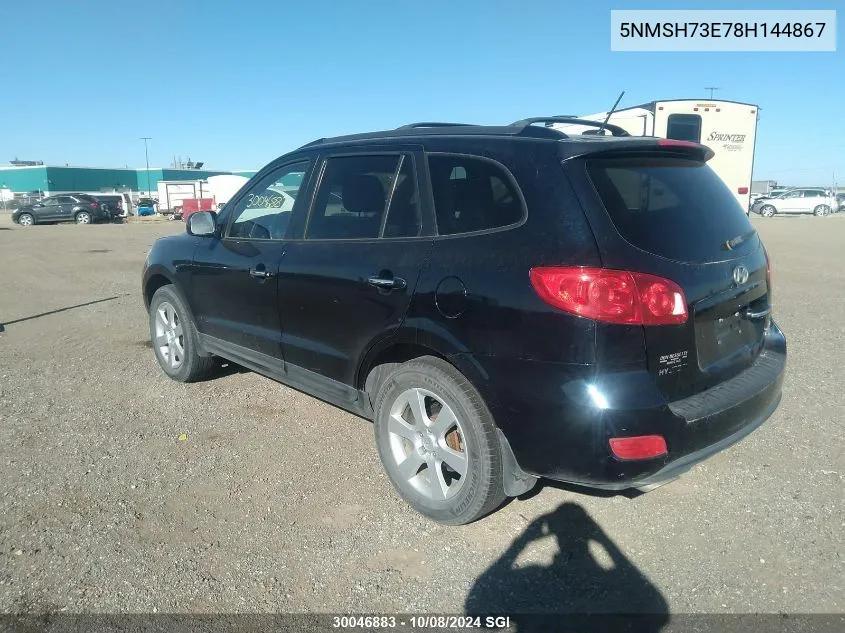 2008 Hyundai Santa Fe Se/Limited VIN: 5NMSH73E78H144867 Lot: 30046883