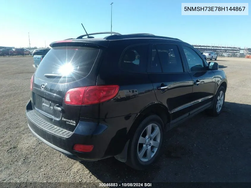 2008 Hyundai Santa Fe Se/Limited VIN: 5NMSH73E78H144867 Lot: 30046883