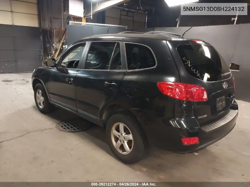 5NMSG13D08H224132 2008 Hyundai Santa Fe Gls