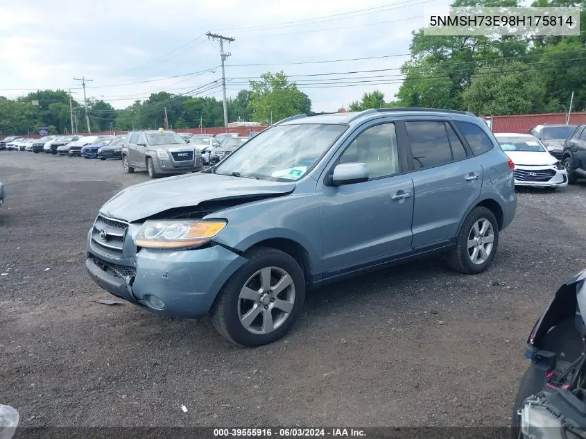 2008 Hyundai Santa Fe Limited/Se VIN: 5NMSH73E98H175814 Lot: 39555916