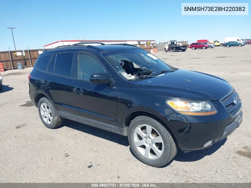 2008 Hyundai Santa Fe Limited/Se VIN: 5NMSH73E28H220382 Lot: 39627751