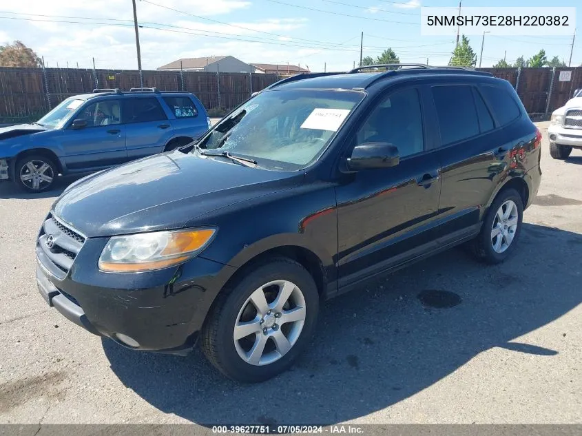 2008 Hyundai Santa Fe Limited/Se VIN: 5NMSH73E28H220382 Lot: 39627751