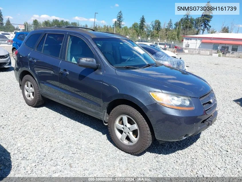 2008 Hyundai Santa Fe Gls VIN: 5NMSG73D38H161739 Lot: 39988585