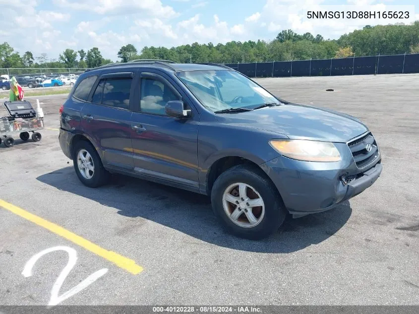 2008 Hyundai Santa Fe Gls VIN: 5NMSG13D88H165623 Lot: 40120228