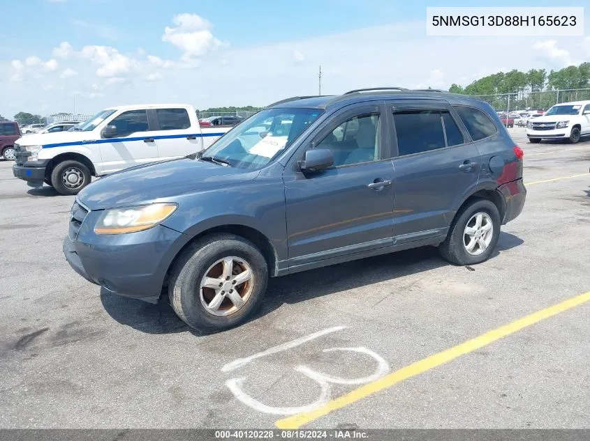 2008 Hyundai Santa Fe Gls VIN: 5NMSG13D88H165623 Lot: 40120228