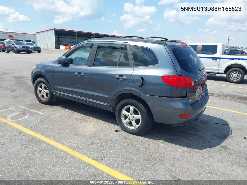 2008 Hyundai Santa Fe Gls VIN: 5NMSG13D88H165623 Lot: 40120228