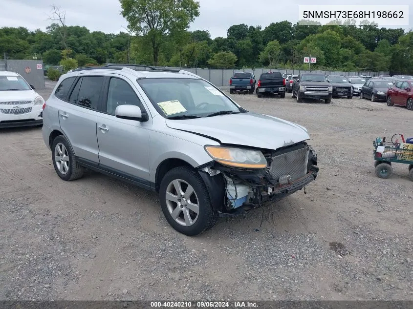 2008 Hyundai Santa Fe Limited/Se VIN: 5NMSH73E68H198662 Lot: 40240210