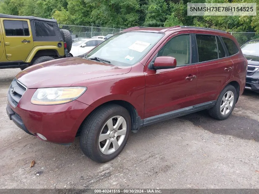 5NMSH73E78H154525 2008 Hyundai Santa Fe Limited/Se