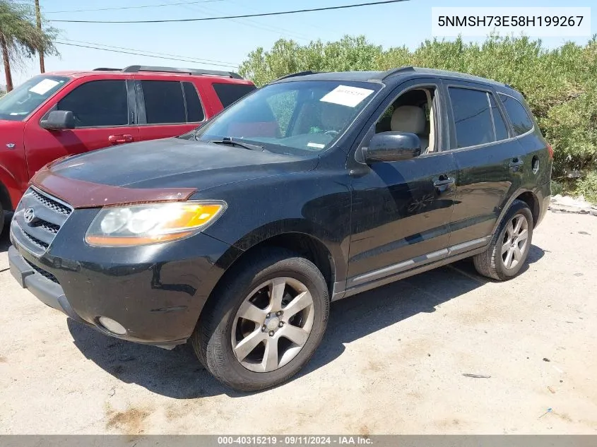 2008 Hyundai Santa Fe Limited/Se VIN: 5NMSH73E58H199267 Lot: 40315219